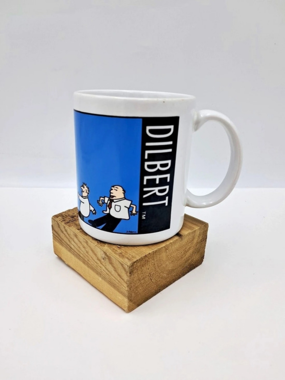 Dilbert Wait A Minute Everybody Here Is A Fool Except Me Ceramic Mug Blue &
